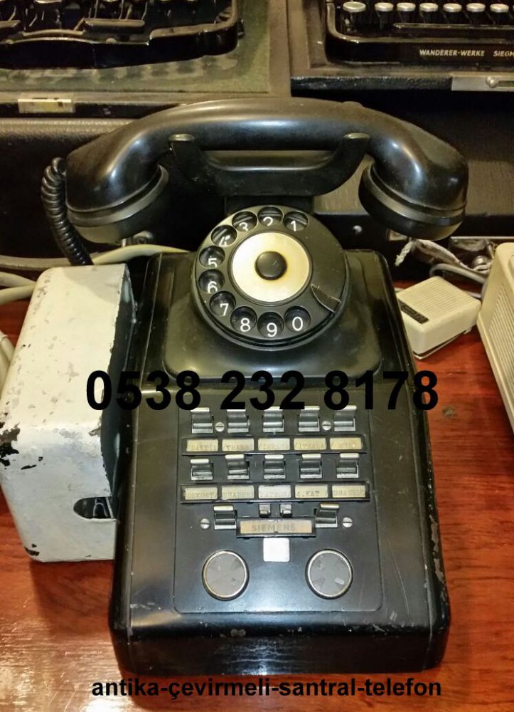 Antika Telefon Çevirmeli Santral Telefonu