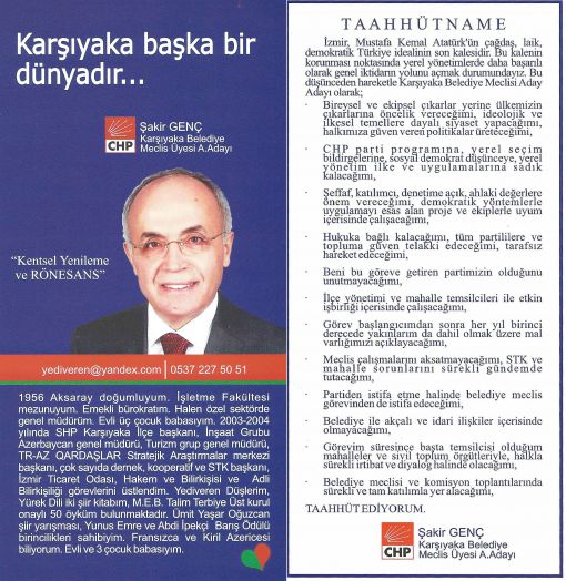  CHP Karşıyaka Belediye Meclis Üyesi  Aday Adayı Şakir Genç Kimdir?
